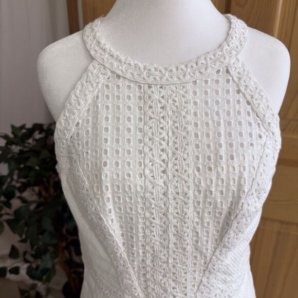 Lilly Pulitzer‎ CHARLIZE Eyelet White Shift Dress Lined Cotton Size 6 - Picture 3 of 15